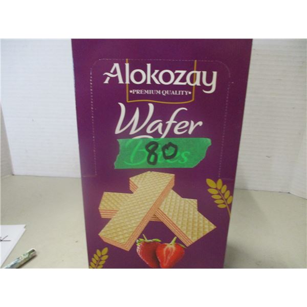 SHELF PULLS (AS IS):  STRAWBERRY FLAVOR WAFER COOKIES (12 PACKS) - BOX