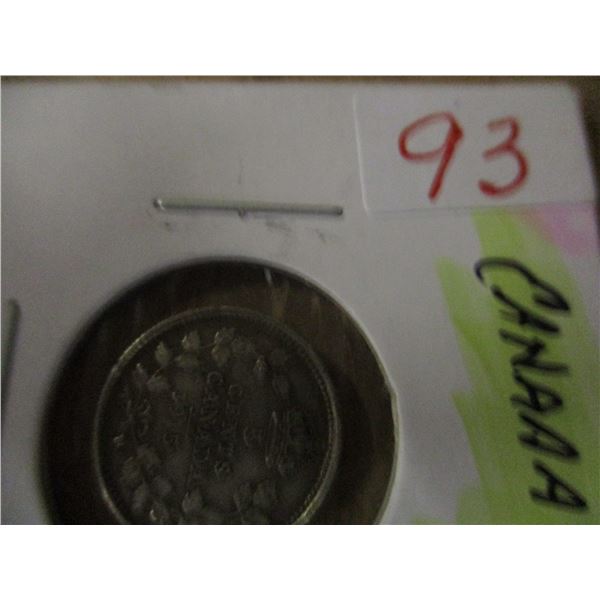 1915 VF KEY DATE CANADA SILVER FIVE CENT