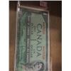 Image 1 : 1954 CRISP UNCIRCULATED LAST OF CANADA $1 BILL