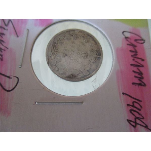 1908 CANADA KING EDWARD VII SILVER DIME