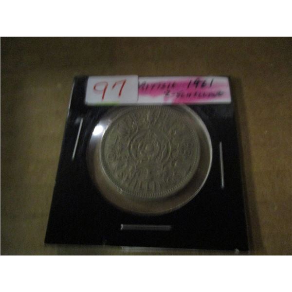 1961 BRITISH SILVER TWO SCHILLING