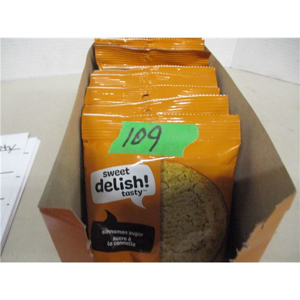 SHELF PULLS (AS IS):  CINNAMON SUGAR COOKIES (APPROX 9 X 65G) - BOX