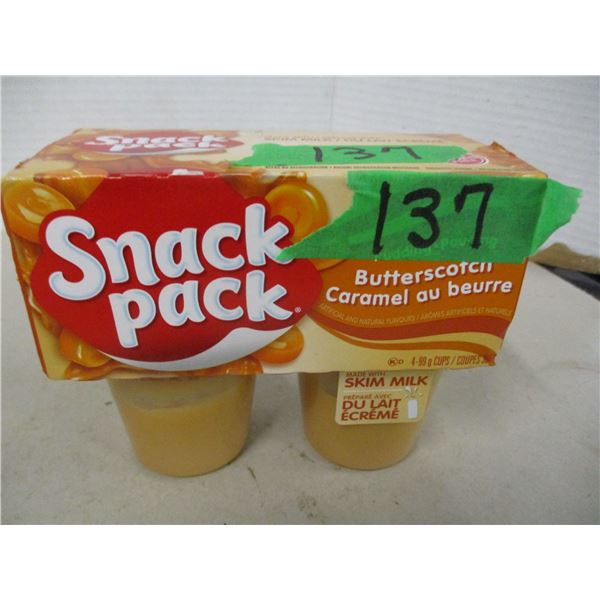 SHELF PULLS (AS IS):  BUTTERSCOTCH PUDDING (4) - PACK