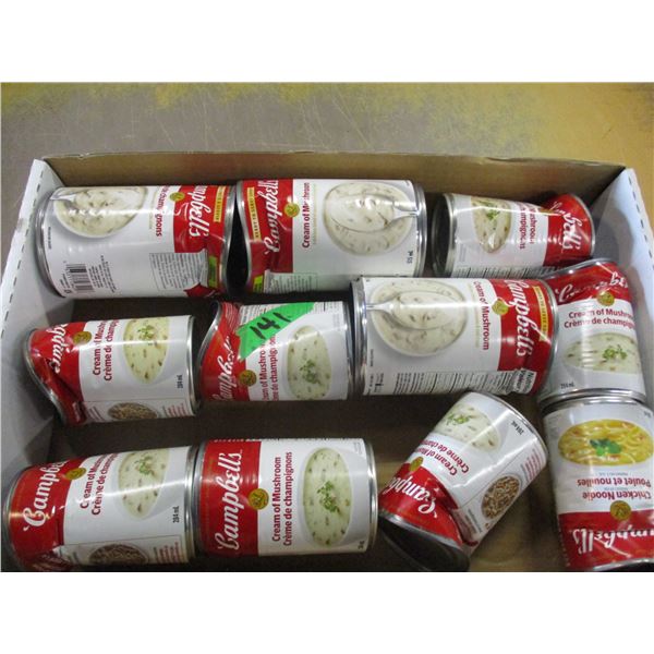 FREIGHT DAMAGE (AS IS):  FLAT C/W 11 CANS OF CAMPBELL'S SOUP