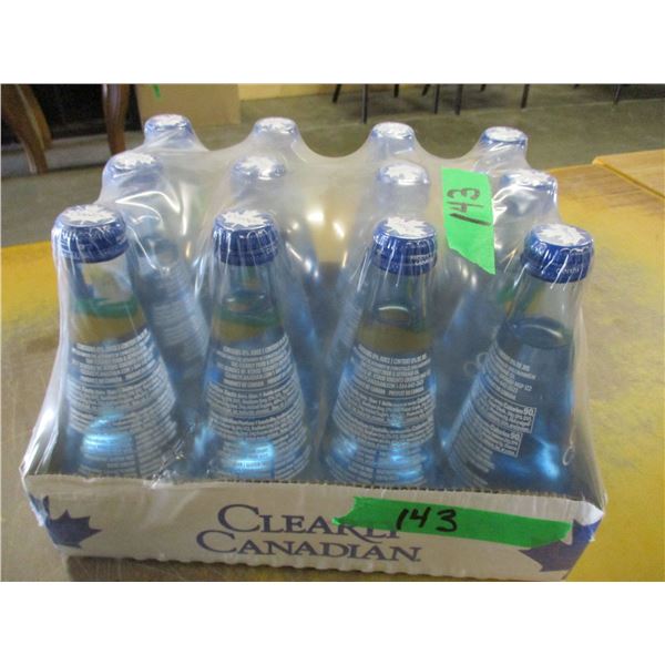 SHELF PULLS (AS IS):  CLEARLY CANADIAN ORCHARD PEACH MINERAL WATER (12 BOTTLES) - CASE