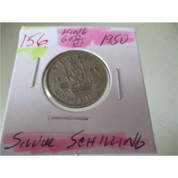 1950 KING GEORGE VI SILVER SCHILLING