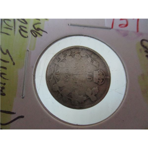 1905 KING EDWARD VII CANADA SILVER DIME