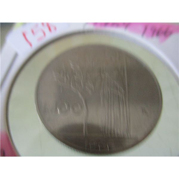 1966 I6ALY 100 LIRE COIN