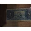Image 5 : 1937 KING GEORGE VI LEGAL TENDER BANK OF CANADA $5 BILL