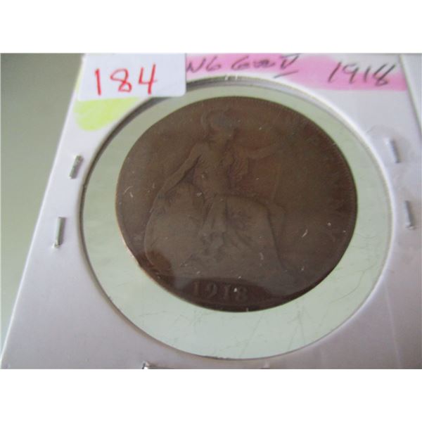 1918 KING GEORGE V & 1949 KING GEORGE VI SET OF LARGE PENNIES