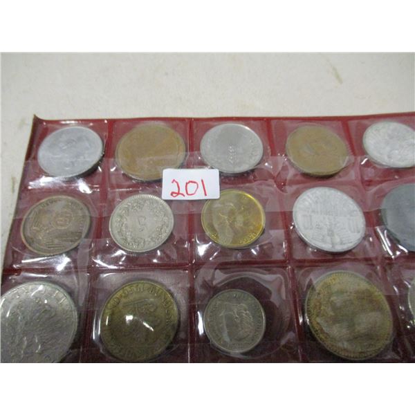 STOCK SHEET OF WORLD COLLECTABLE COINS