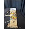 Image 1 : Beaded, Animal-Hide, Native American Baby Carrier Native American