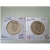 Image 3 : 2 COIN COMPARISON SET - 1977 KENNEDY FIFTY CENT (1 - PROOF & 1 - CIRCULATED)