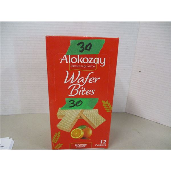 SHELF PULLS (AS IS):  ORANGE FLAVOR WAFER COOKIES (11 PACKS) - BOX