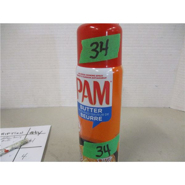 SHELF PULLS (AS IS):  PAM BUTTER FLAVOR COOKING SPRAY (141G) - CAN