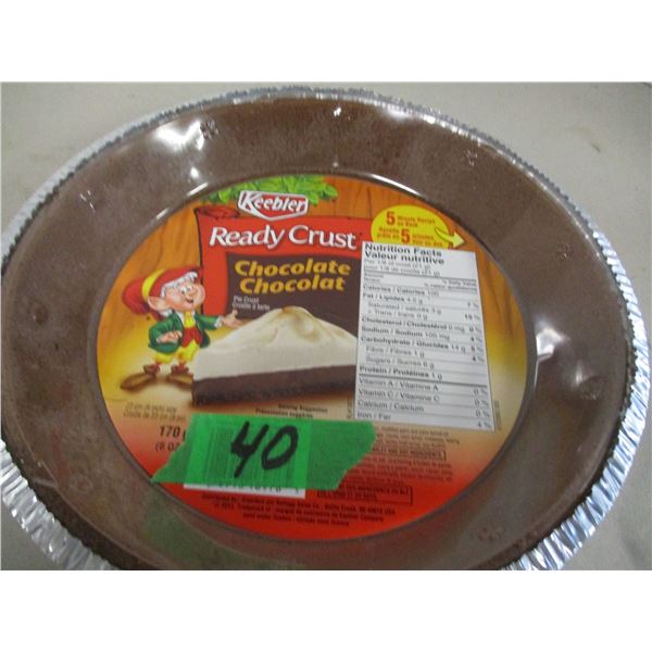 SHELF PULLS (AS IS):  KEEBLER 9" CHOCOLATE CRUMB PIE CRUST (170G) - PACKAGE
