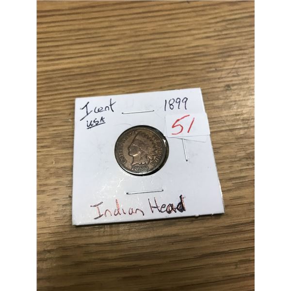 1899 USA INDIAN HEAD PENNY (RARE)