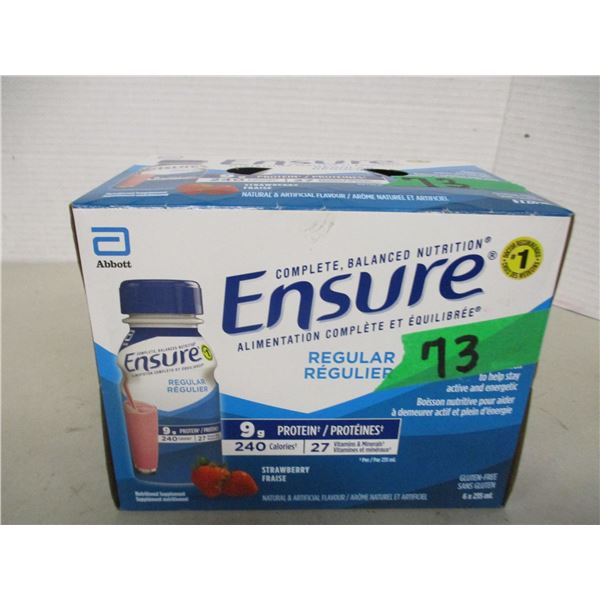 ENSURE REGULAR STRAWBERRY DRINK (6 BOTTLES X 235 ML)