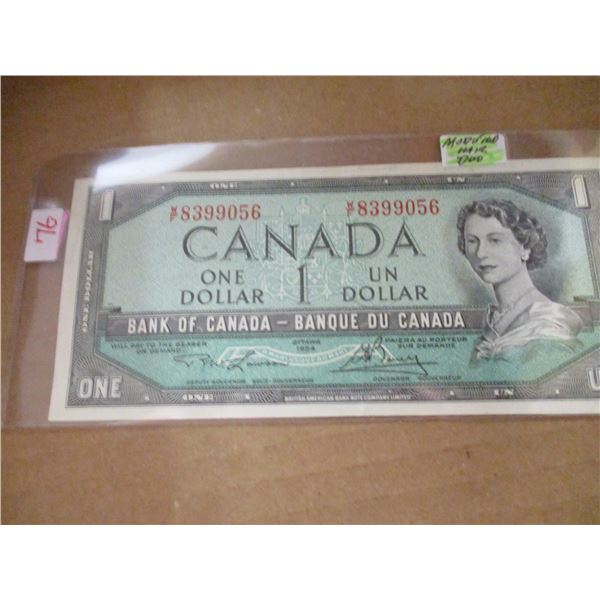 1954 UNCIRCULATED LAST OF CANADA $1 BILLS