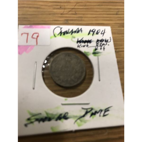 1904 CANADA KING EDWARD SILVER DIME