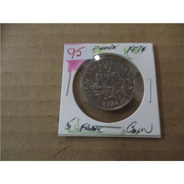 1974 LIBERTY 5 FRANC COIN