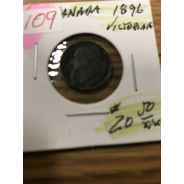 1896 CANADA VICTORIAN SILVER DIME