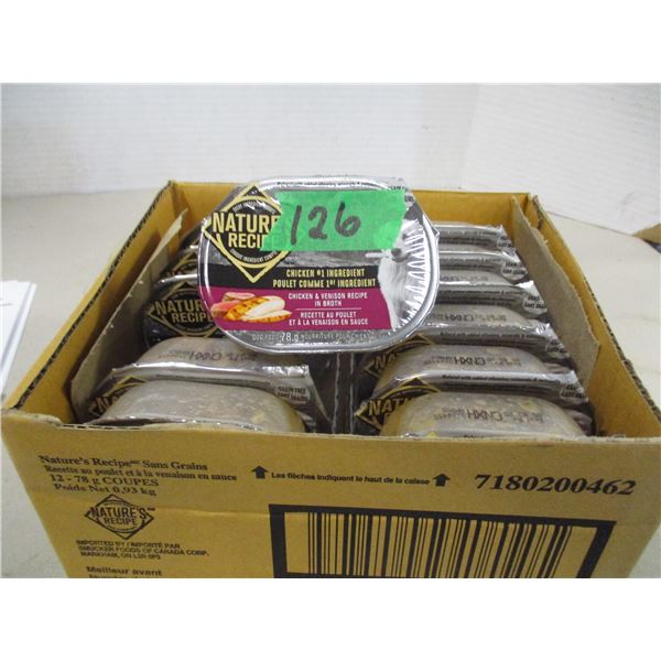 SHELF PULLS (AS IS):  NATURA RECIPE CHICKEN & VENISON DOG FOOD (12 CANS X 78G) - CASE