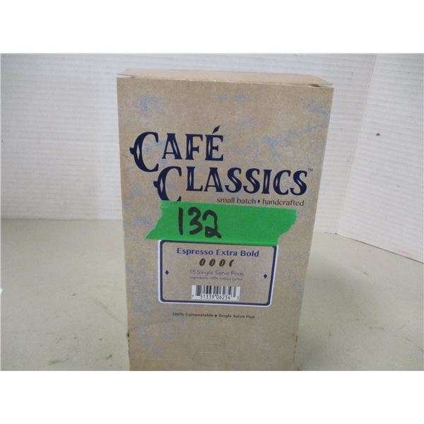 SHELF PULLS (AS IS):  ESPRESSO EXTRA BOLD COFFEE (15 SINGLE SERVE PODS) - BOX