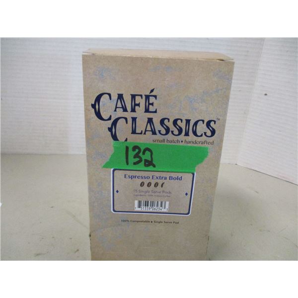 SHELF PULLS (AS IS):  ESPRESSO EXTRA BOLD COFFEE (15 SINGLE SERVE PODS) - BOX