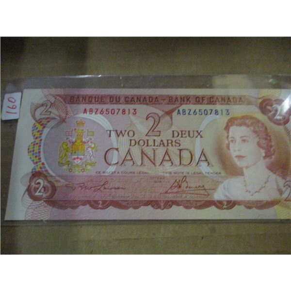 1974 MULTI COLORED CANADA $2 BILLS