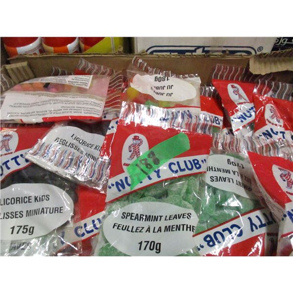 SHELF PULLS (AS IS):  BOX C/W ASSORTED CANDY