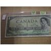 Image 1 : 1954 DEVILS FACE POKER HAND SERIAL NUMBER CANADA $1 BILL