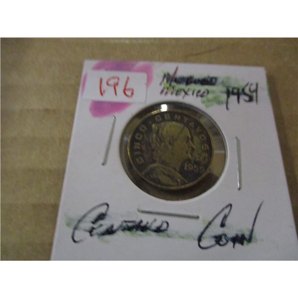 1959 MEXICO KEY DATE CENTAVO COIN