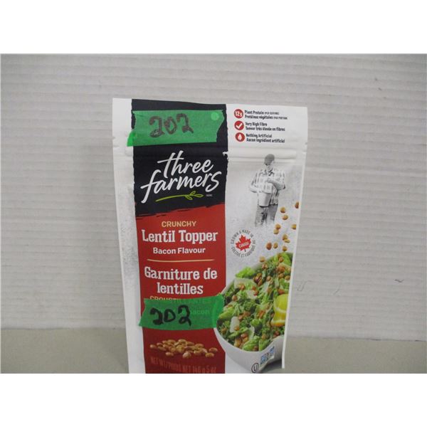 SHELF PULLS (AS IS):  CRUNCHY LENTIL BACON FLAVOR TOPPING (140G) - BAG