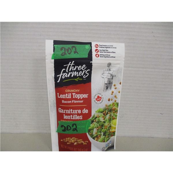 SHELF PULLS (AS IS):  CRUNCHY LENTIL BACON FLAVOR TOPPING (140G) - BAG