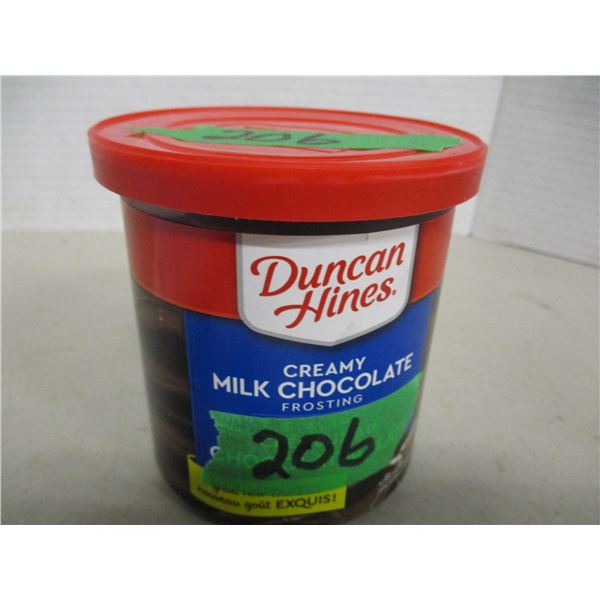 SHELF PULLS (AS IS):  DUNCAN HINES CREAMY MILK CHOCOLATE FROSTING (450G) - CAN