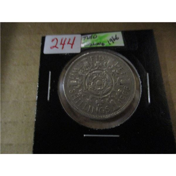 1966 QUEEN ELIZABETH II 2 SILVER SCHILLING