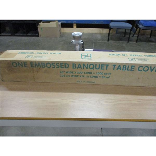 WHITE BUFFET TABLE CLOTH (40" X 300')