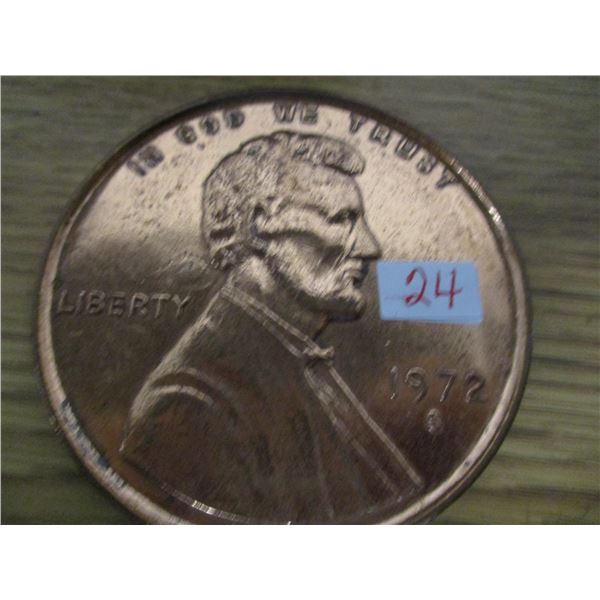 1972 USA LIBERTY ONE CENT