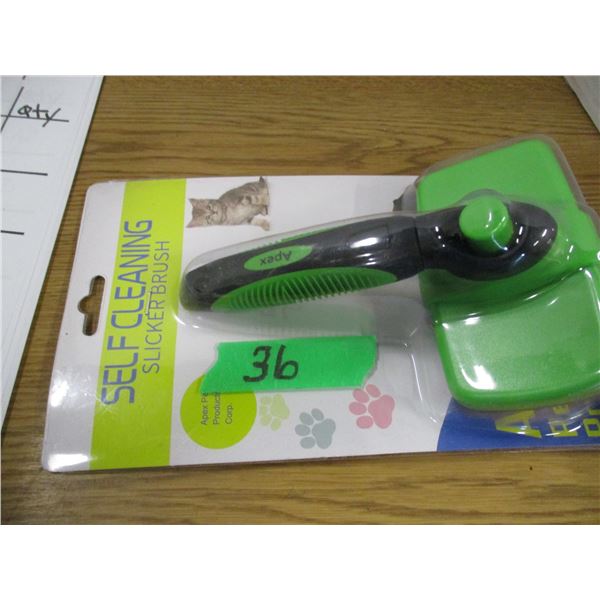 NEW:  SELF CLEANING SLICKER BRUSH FOR CATS & DOGS
