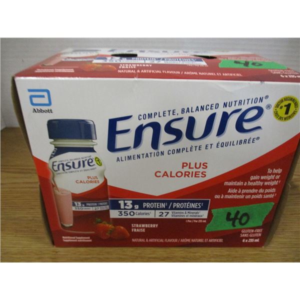 ENSURE PROTEIN PLUS STARWBERRY DRINK (6 X 235 ML BOTTLES)