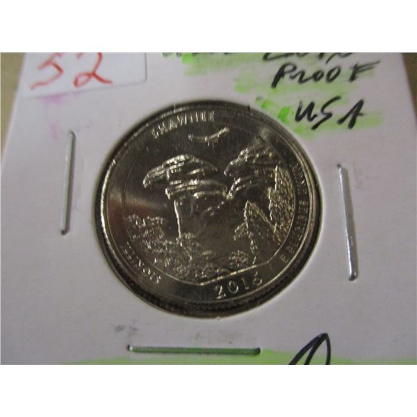 2016 PROOF CAMEO ILLINOIS USA LIBERTY QUARTER