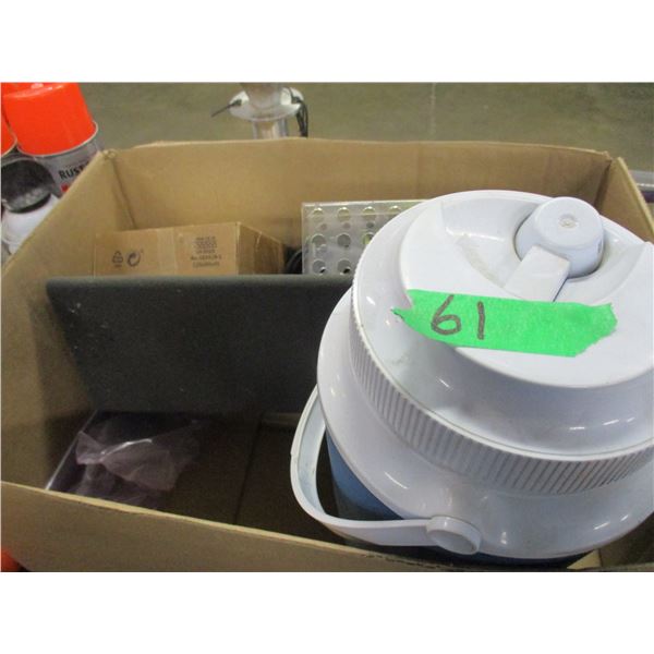 BOX C/W LED LITE, PAINT, THERMOS, ETC