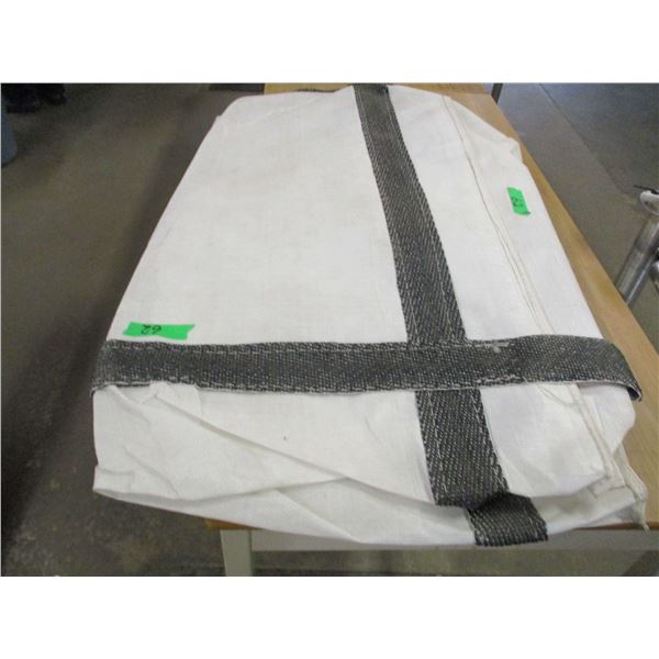WHITE GARBAGE BAGS (4' X 4' X 19")