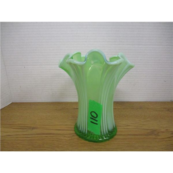 COLLECTABLE:  TWO TONE GREEN VASE