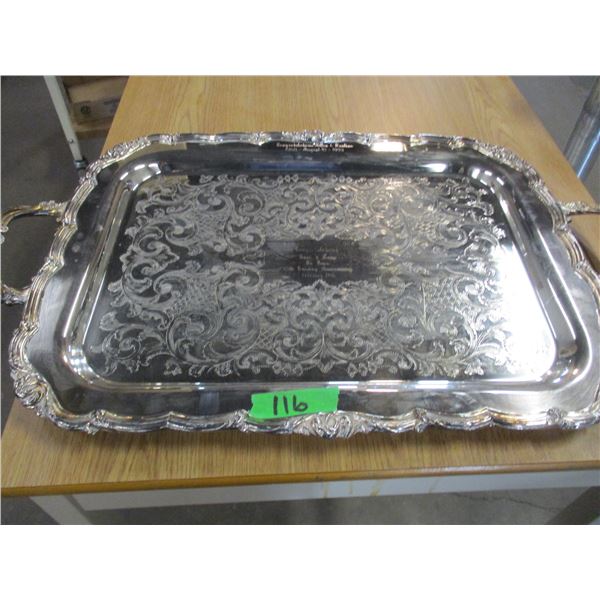COLLECTABLE:  LARGE SILVER COLOR TRAY