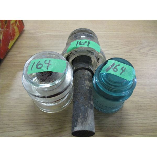 COLLECTABLE:  3 OLD INSULATORS