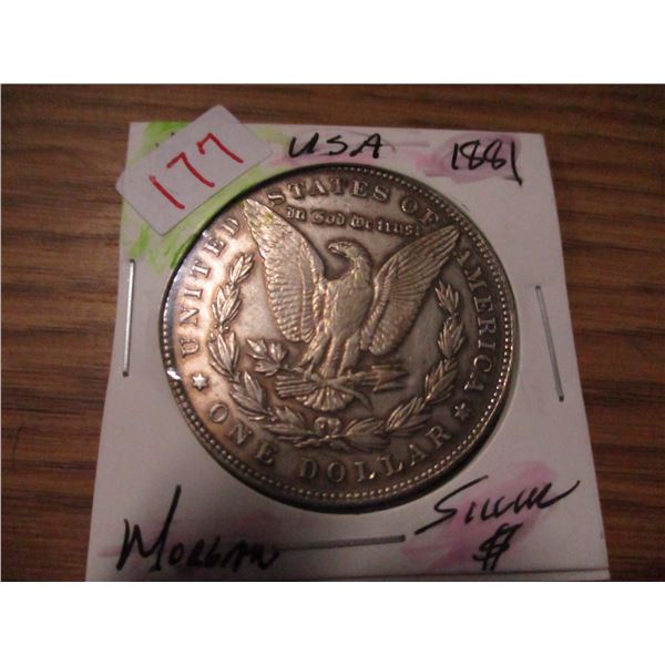 1881 MORGAN USA SILVER DOLLAR