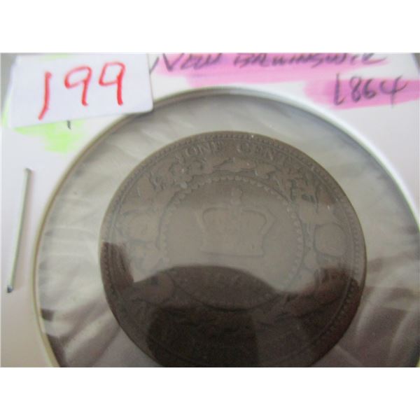 1864 VICTORIAN NEW BRUNSWICK LARGE PENNY