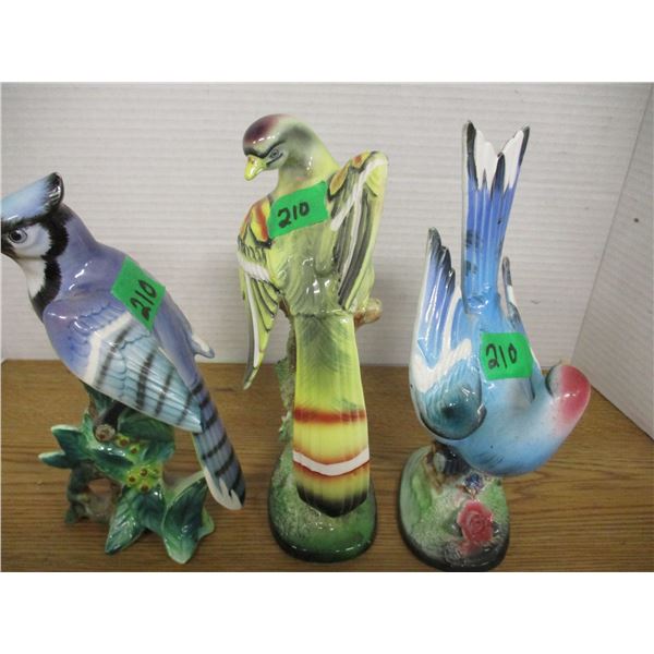 ESTATE:  3 BIRD ORNAMENTS